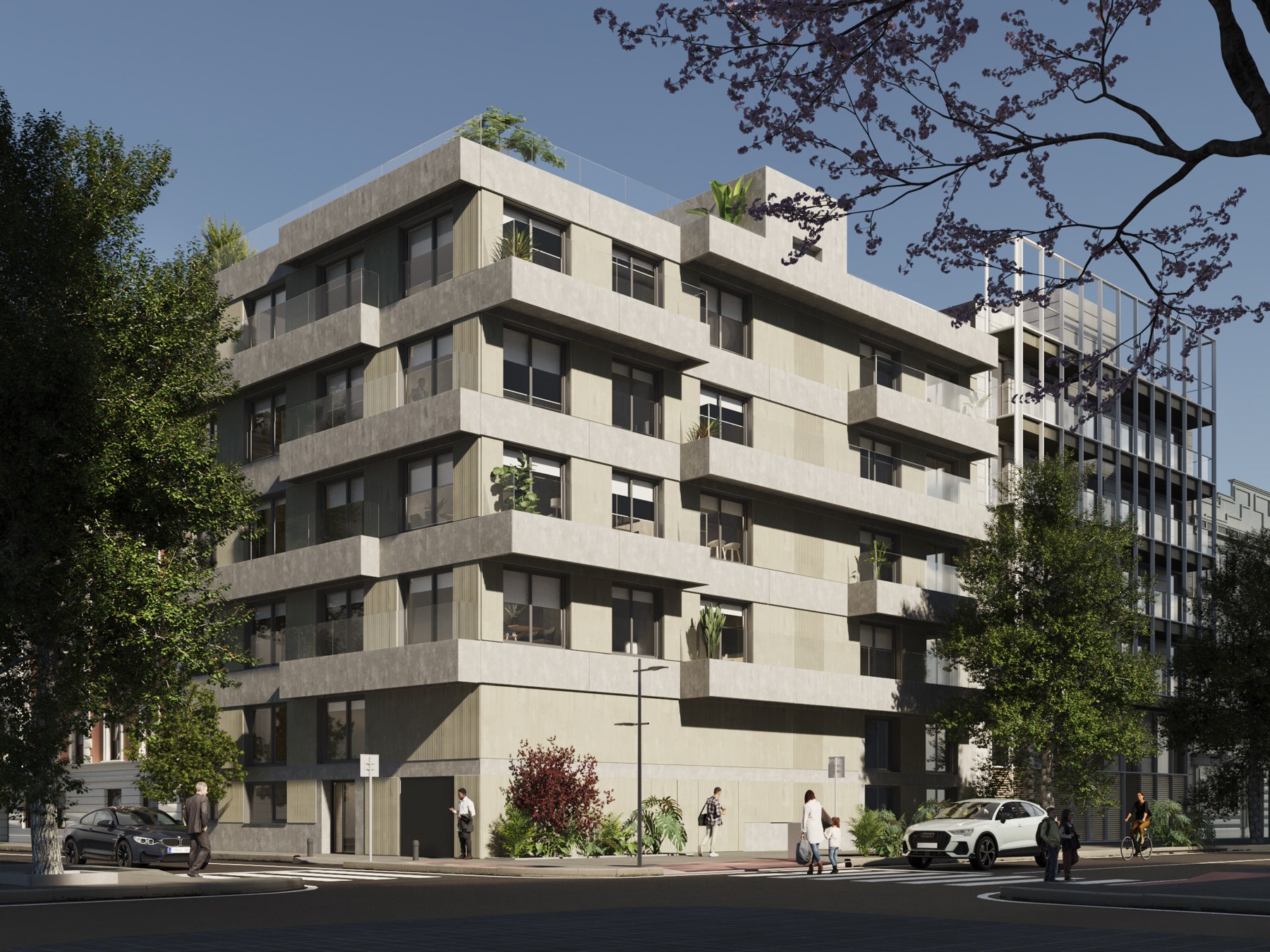 Calassanç, Granollers — fachada en esquina